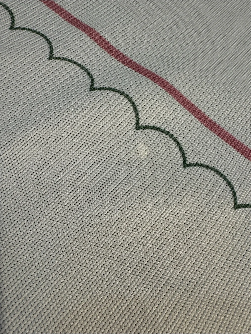 Floral Border Pink and White Tablecloth